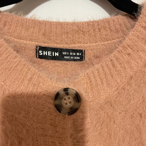 MOD Pink Fuzzy Button Front Knit Cardigan and Cami Set - Picture 11 of 15